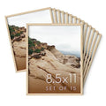 8.5x11 Natural Oak Wood Picture Frames Set of 15 (Set of 15 / Beige Oak / 8.5x11 in)