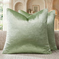 Sage Green Velvet Throw Pillow Covers 18x18 Pack of 2 (Sage Green / 18" x 18" (Pack of 2))