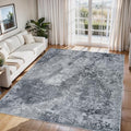 6x9 Area Rugs for Living Room Washable Bedroom Dining Room Black (Black / 6' x 9' (Rectangular))