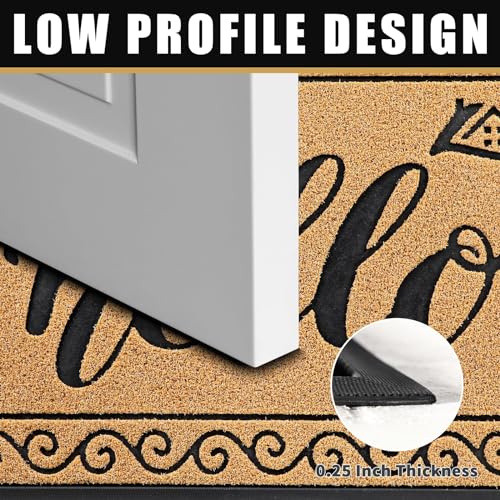 Welcome Mats for Front Door 29.5x17 (Yellow / 29.5x17 Inch)