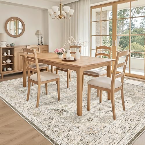 6x9 Area Rugs for Living Room (Ivory/Brown / 6' x 9' (Rectangular))