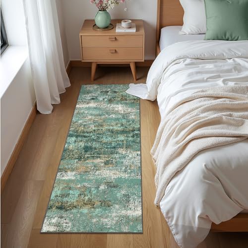 2x6 Runner Rug for Hallway (Turquoise / 2' x 6' (Rectangular))