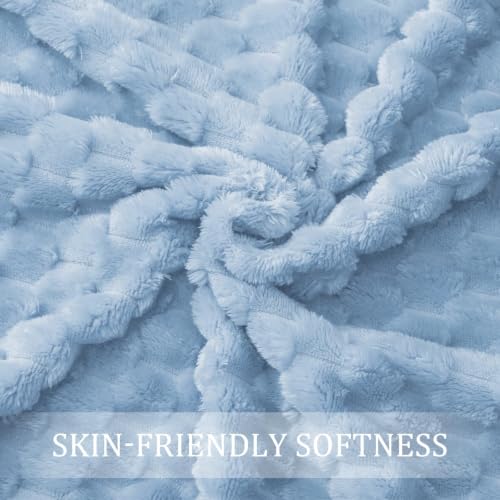 3D Fleece King Size Blanket for Bed (Stone Blue / King ( 90x104 IN ))