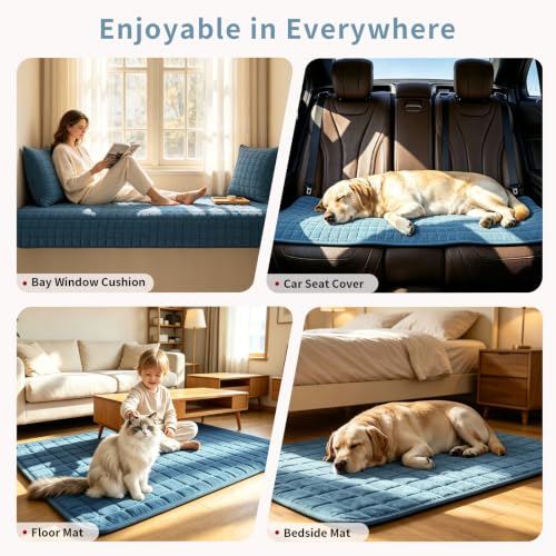 Sectional Velvet Couch Covers for 1 Seat (Lake Blue / 1PC/35.4"x35.4"/Backrest & Single)