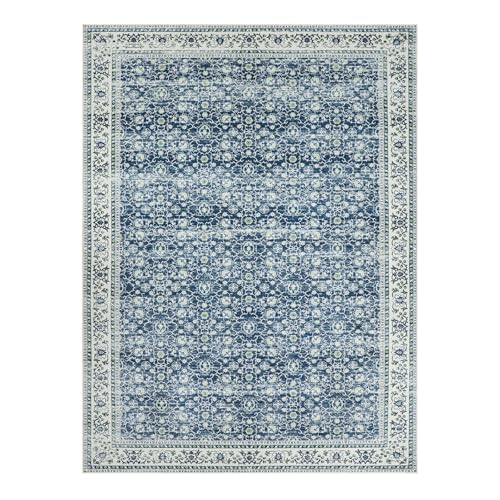 8x10 Boho Washable Area Rugs for Living Room (8' x 10' (Rectangular) / White-blue-yellow-green)