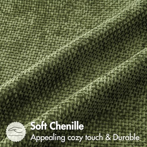 Decorative Couch Throw Pillow Covers 20x20 Inch Olive 2 Pack (20" x 20" (Pack of 2) / Olive)