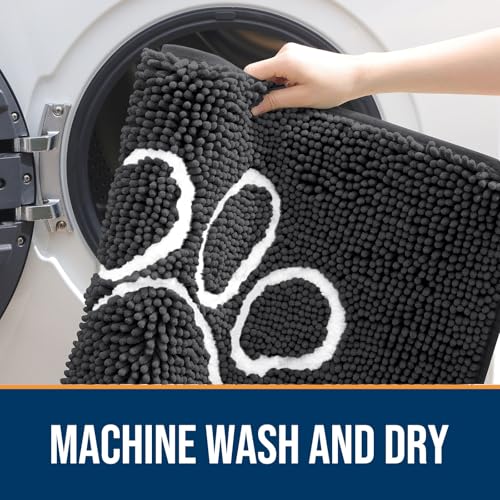 Dog Door Mat for Muddy Paws 40x32 (Dark Grey / 40" X 32")