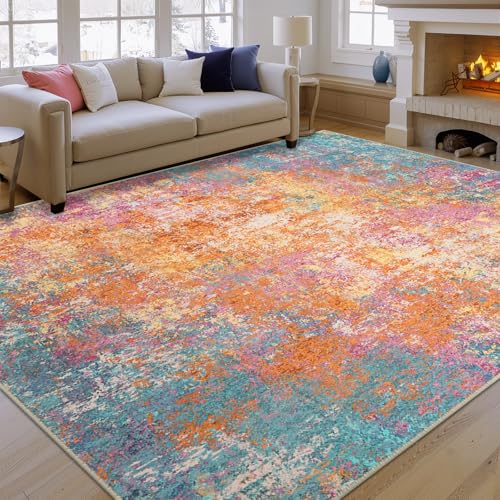 Washable 6'x9' Abstract Area Rug for Living Room Starlight (Starlight / 6' x 9' (Rectangular))