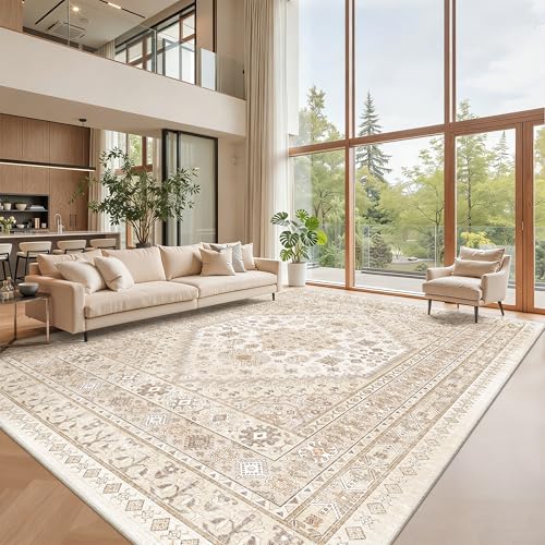 12x15 Area Rugs for Living Room (Cream/Beige / 12' x 15' (Rectangular))