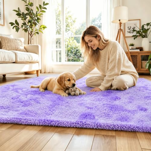Area Rugs 10x14 for Living Room (Purple Starry / 10' x 14' (Rectangular))