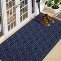 Front Door Mat Outside Entrance (Navy Blue / 59" X 23")