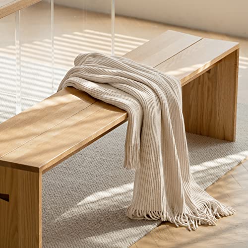 Chenille Throw Blanket 50x60 (A-cream / 50*60'')