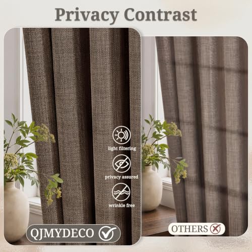 Dark Brown Pinch Pleated Semi Sheer Living (Darkbrown / 40"W x 84"L (Pack of 2))