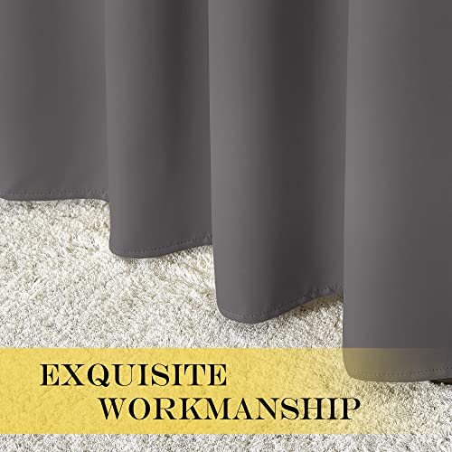 Blackout 102 inch Curtains for Sliding Glass Door (Grey / 100"W x 102"L (Pack of 1))
