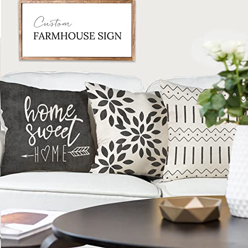Pillow Covers 20x20 Set of 4 (Rustic Gray / 20" x 20" (Pack of 4))