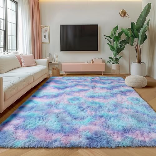 Rainbow Rugs for Girls Bedroom (Rainbow / 5' x 8' (Rectangular))
