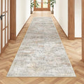 2x8 Runner Rug Non Slip (Grey/Rust / 2' x 8' (Runner))