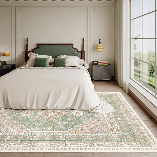 6x9 Area Rugs for Living Room (Green/Brown / 6' x 9' (Rectangular))