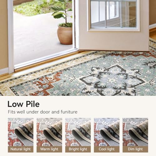 8x10 Area Rugs for Living Room and Bedroom (Beige Orange / 8' x 10' (Rectangular))