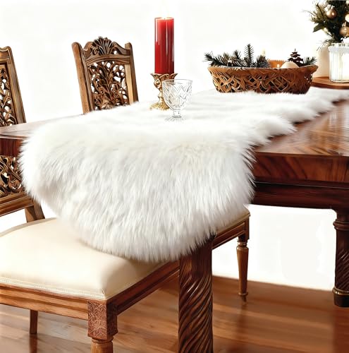 White Faux Sheepskin Runner Rugs 2x6 ft (White / 2' x 6' (Runner))