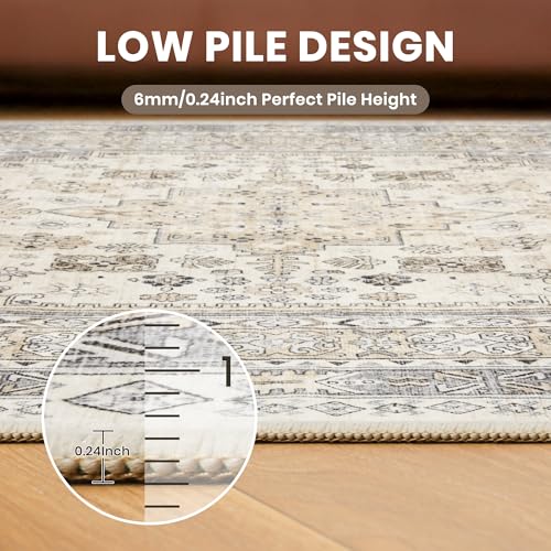 Round Rug 8ft (Beige/Grey / 8' (Round))