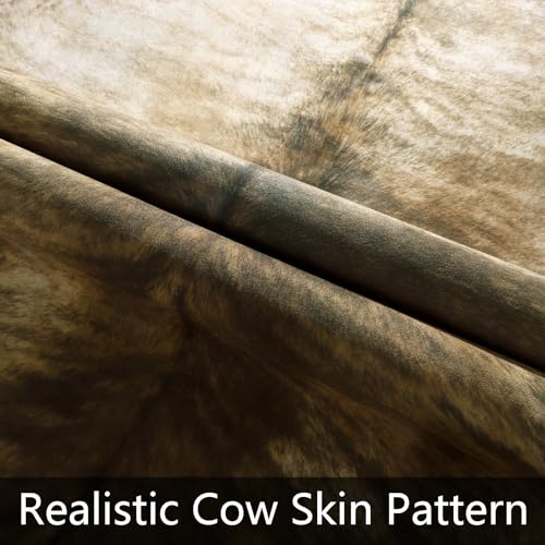 Western Faux Cowhide Rug (7' x 6'3" (7×6.2 ft) / Brown)