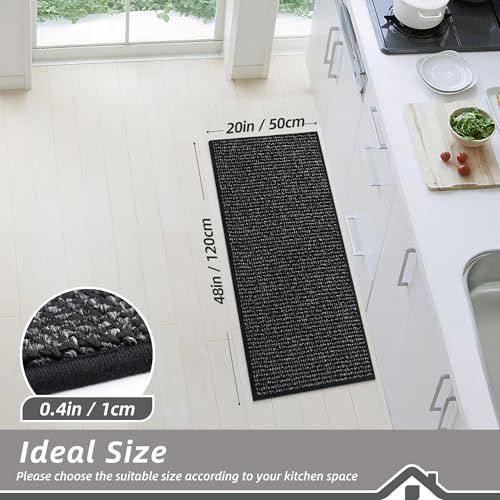 Kitchen Runner Rugs 20"x48" (Black / 20" X 48" (Rectangular))