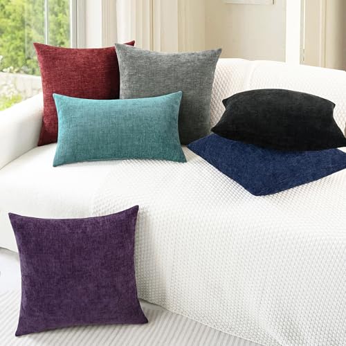 Decorative Couch Throw Pillow Covers 26 X 16 Inches Navy Blue (26" x 16" (Pack of 2) / Navy Blue)