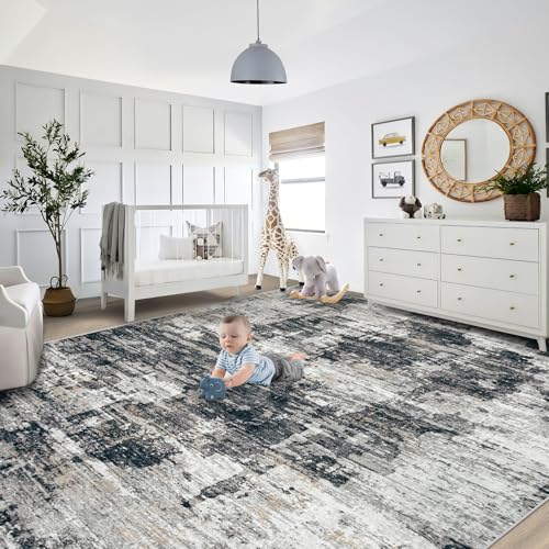 9x12 Area Rug for Living Room (Black Grey / 9' x 12' (Rectangular))