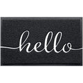 Door Mat Welcome Mat Floor Mat for Entryway (Black-hello / 2'0" x 3'0" (Rectangular))