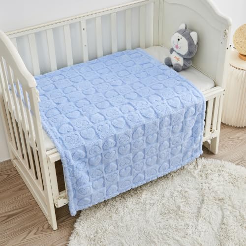 Heart Baby Blanket (01 Blue / 30"x40")