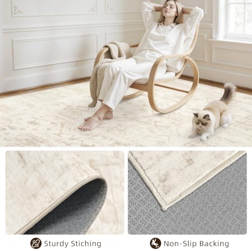 8x10 Area Rugs Living Room (Beige/Brown / 8' x 10' (Rectangular))