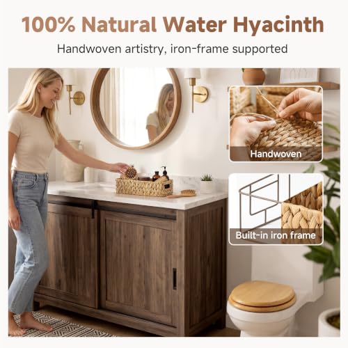 Toilet Paper Basket (Natural (Water Hyacinth) / 14¼" L x 6¾" W x 3¾" H)