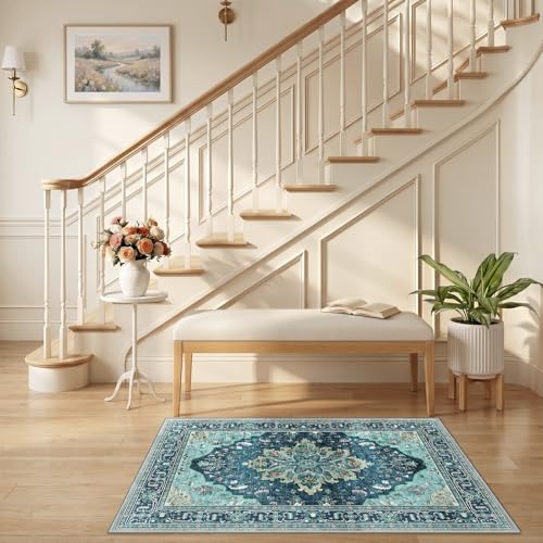 Washable Area Rug (Teal / 2'6" x 4' (Rectangular))