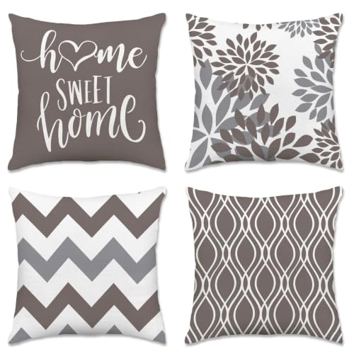 Throw Pillow Covers 20x20 (Grey / 20" x 20" (Pack of 4))