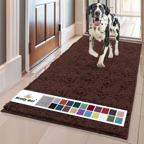 Super Water Absorbent Door Mat Indoor (Chocolate Brown / 3ft x 8ft)