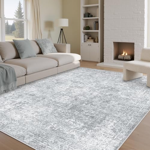 8x10 Area Rug Vintage Gray Distressed (Distressed Grey / 8' x 10' (Rectangular))