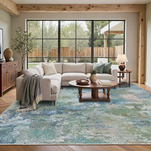 Area Rugs 10x14 for Living Room (Aquamarine/Blue Green / 10' x 14' (Rectangular))