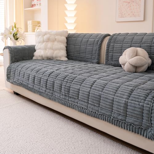 Couch Covers for Dogs Washable (Blue-grey / 35" X 63")