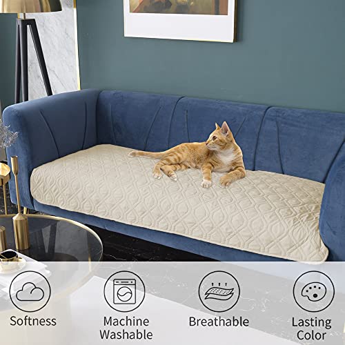 Waterproof Dog Bed Blankets Cover for Bed Couch Sofa Reversible (30x70 Inch (Pack of 1) / Ivory)