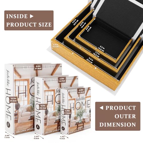 Decorative Book Boxes Set of 3 (Home)
