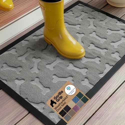 WeatherMAX Door Mat (Light Gray Bones / 35" x 23")