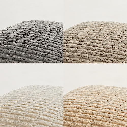 4 Packs Neutral Long Lumbar Decorative Throw Pillow Covers 12x24 Inch for Living Room Couch Bed (24" x 12" (Pack of 4) / Neutral)