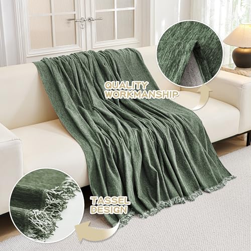 Chair Couch Cover Sectional Couch Covers for Pet Sofa Covers Non Slip Soft Couch Sofa Cover (71" x 91" / Moss Green)