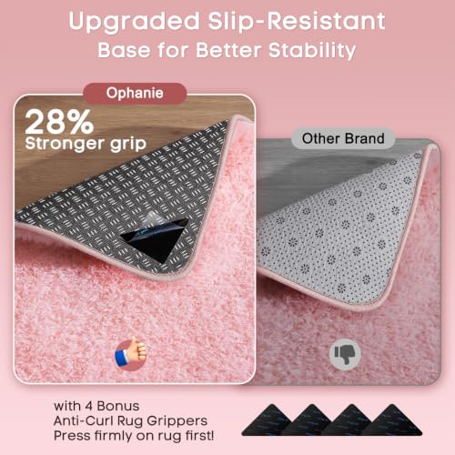 3x5 Pink Rug Bedside Preppy Dorm Area Rug (5- Pink / 3' x 5' (Rectangular))