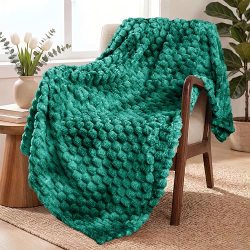 Large 3D Fleece Throw Blanket for Couch (Tie-dye Teal / Throw ( 50x70 IN ))