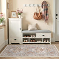Runner Rug 2x6 Vintage Non Slip Washable Rugs for Hallways (Orange / 2' x 6' (Runner))