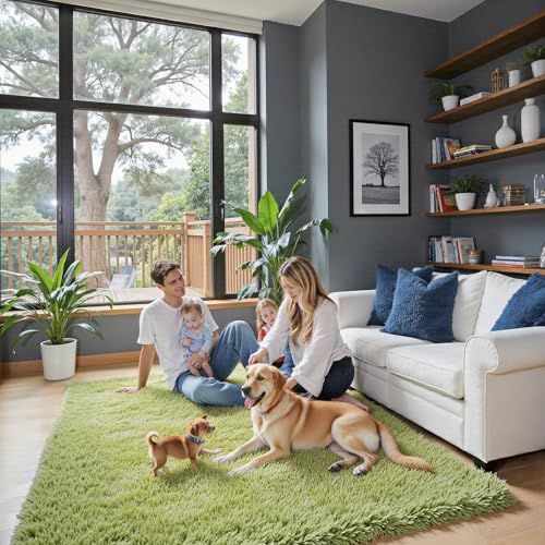 4x6 Area Rugs for Bedroom (Grass Green / 4' x 6' (Rectangular))