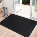 Front Door Mat Outdoor Entrance (Onyx Black / 3' x 5'2" (Rectangular))