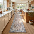 2x10 Hallway Kitchen Washable Runner Rug (Floral Brown / 2' x 10' (Runner))